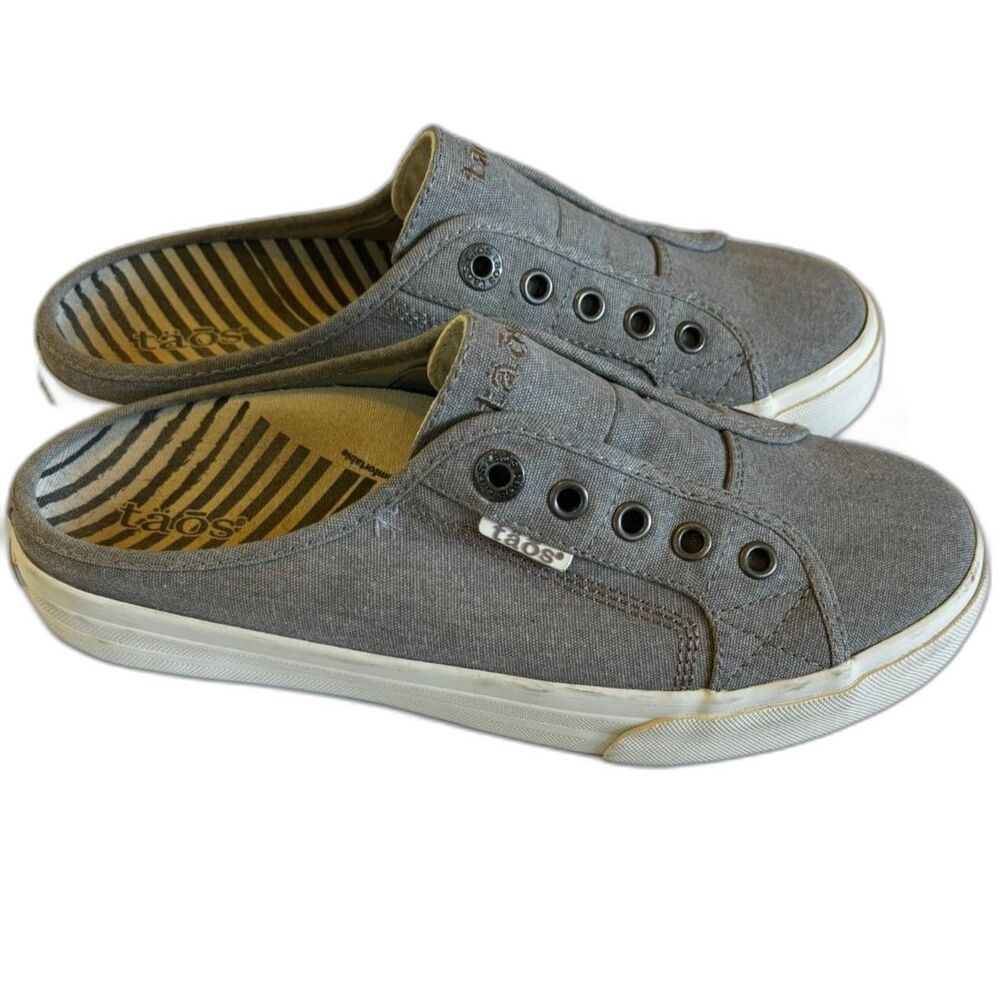 Taos EZ Soul Canvas Slide On Sneakers Mules Comfort Arch Support US 8.5